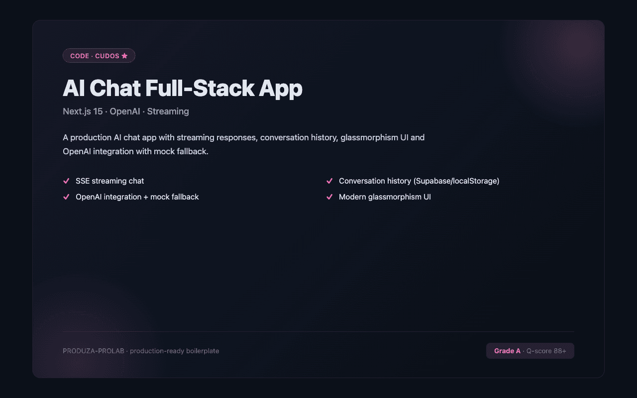 AI Chat Full-Stack App (Next.js 15 + OpenAI Streaming)