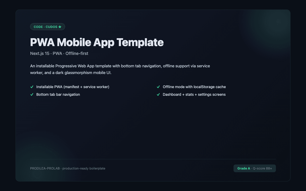 PWA Mobile App Template (Next.js 15 + Offline)