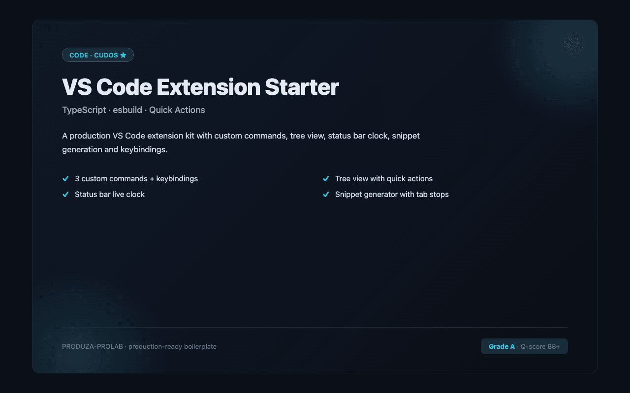 VS Code Extension Starter (TypeScript + esbuild)