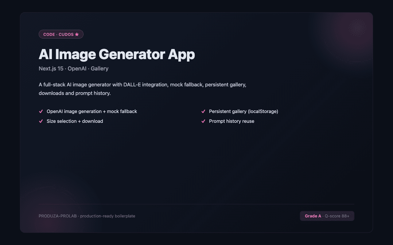 AI Image Generator App (Next.js 15 + OpenAI)