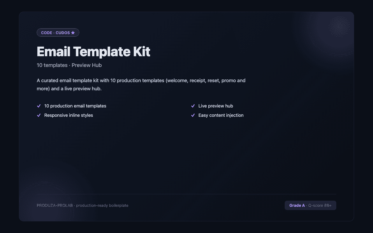 Email Template Kit (10 Templates + Preview Hub)