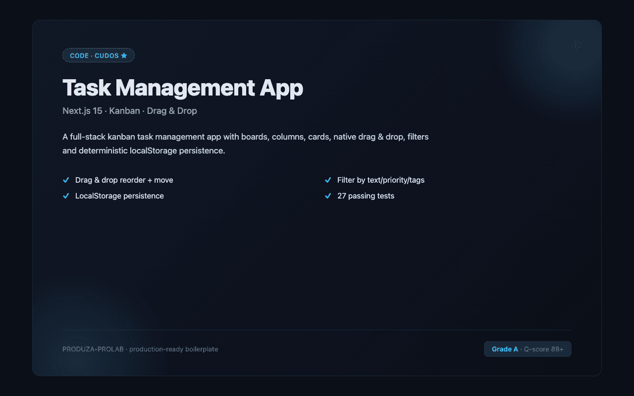 Task Management App (Next.js 15 Kanban + Drag & Drop)