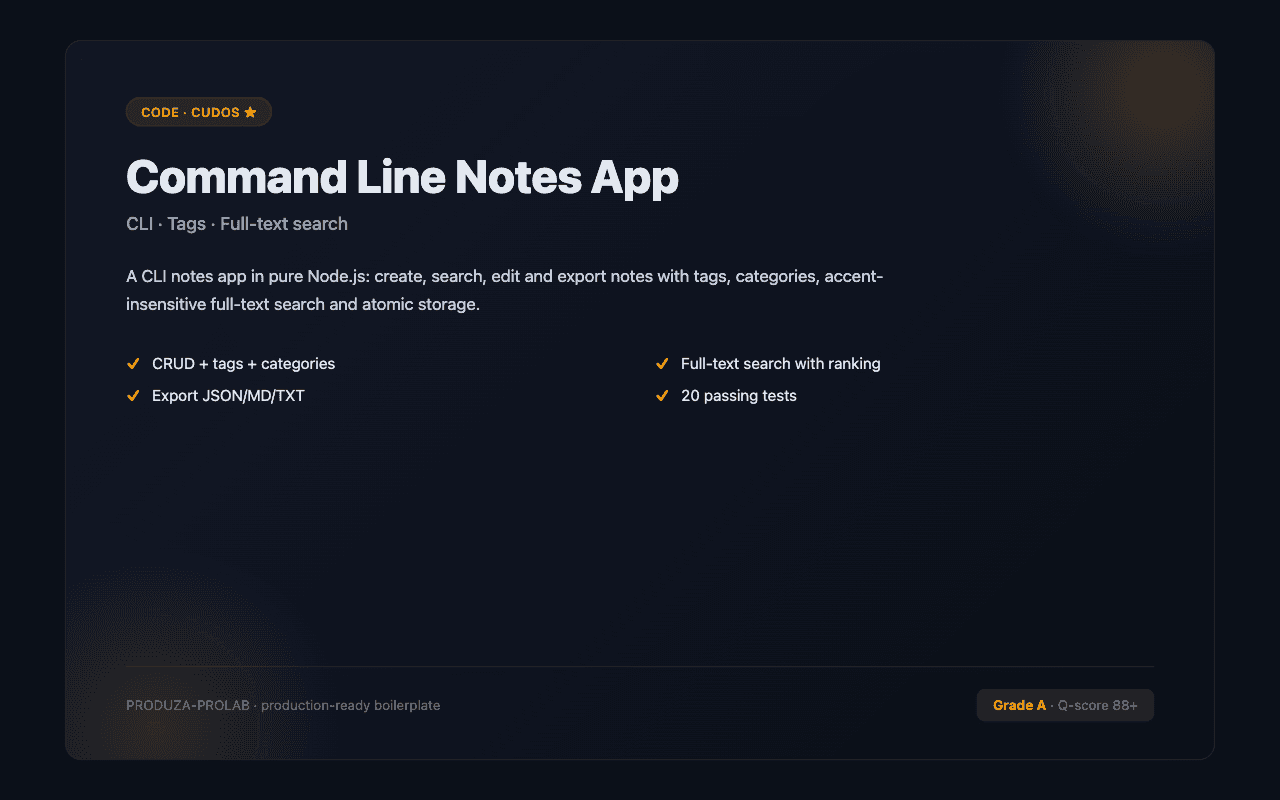Command Line Notes App (CLI, Tags, Full-text Search) screenshot 1
