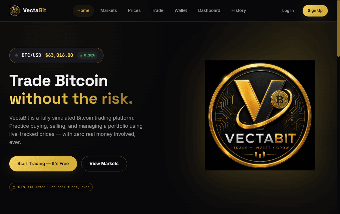 VectaBit - trading simulator