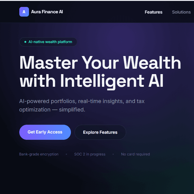 AI SAAS FINTECH LANDING PAGE