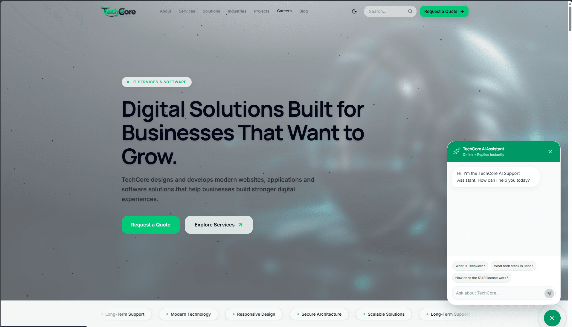 TechCore — Next.js AI SaaS & B2B Boilerplate